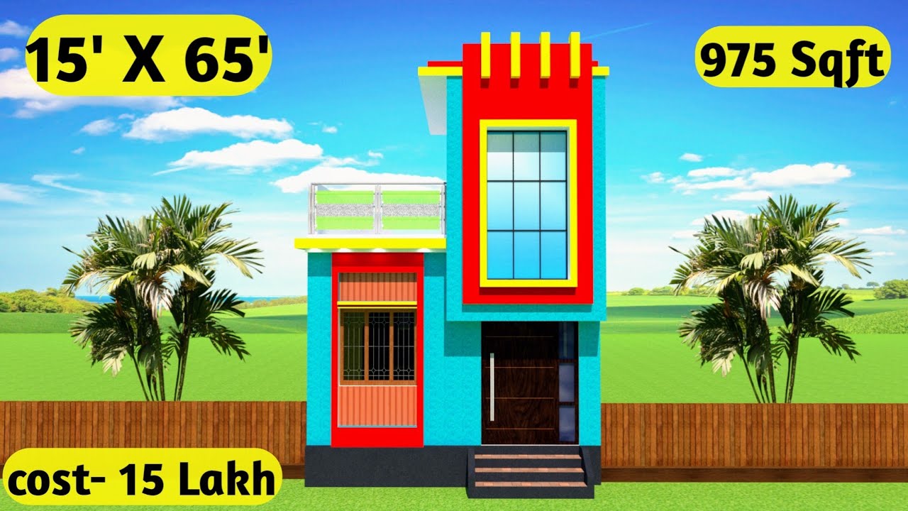 15x65 House Plan || 15 x 65 Ghar ka Naksha || 15*65 House design || 975 sqft