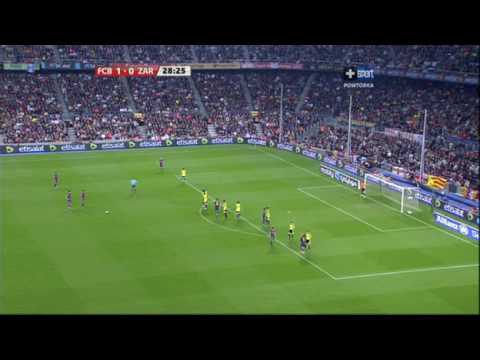 8 Jornada. FC Barcelona 6 - 1 Real Saragossa .Full Match 4/12
