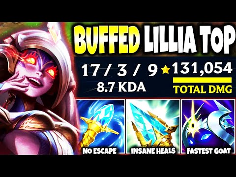 New Lillia Buffs, Max HEAL BUILD & My CRAZIEST GAME EVER ~ SPEED GOAT 🐐🔥 LoL Top Lillia s13 Gameplay