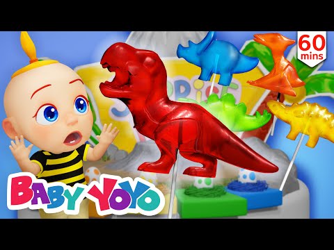 The Colors Song (Surprise Eggs for Dinosaur candy) + more nursery rhymes & Kids songs - Baby yoyo
