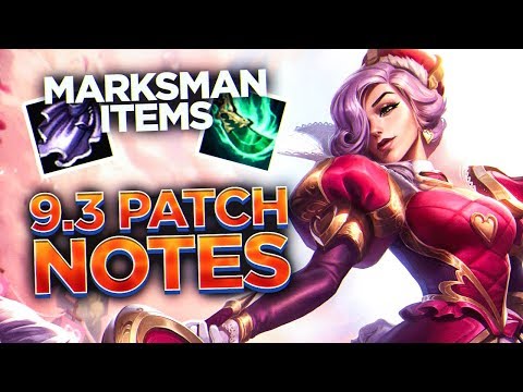 Scarra's Patch 9.3 Rundown - MARKSMAN ITEM CHANGES!