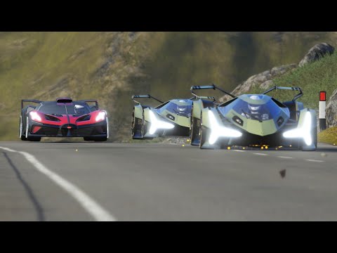Bugatti Bolide vs Lamborghini V12 Vision GT Sports at Highlands