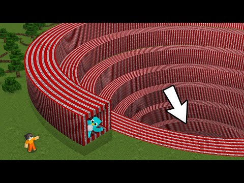 Ich habe die größte spiralförmige TNT-Grube in Minecraft gefunden.