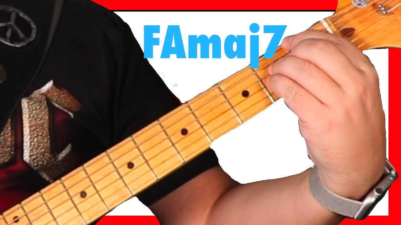 Acorde FAmaj7 🎸 acorde Fmaj7 🎸FA con séptima mayor en guitarra