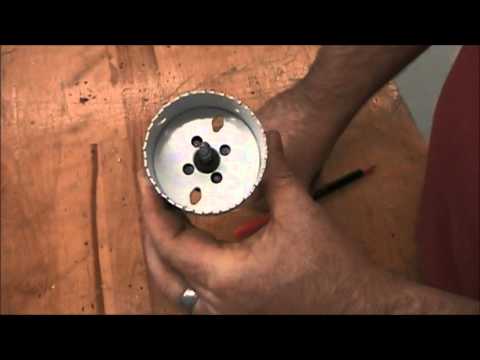 comment monter scie cloche sur perceuse