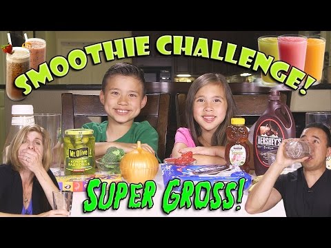 SMOOTHIE CHALLENGE! Super Gross Smoothies - GOTTA DRINK IT ALL! Video