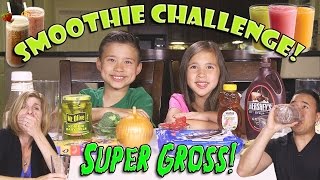SMOOTHIE CHALLENGE! Super Gross Smoothies - GOTTA DRINK IT ALL!
