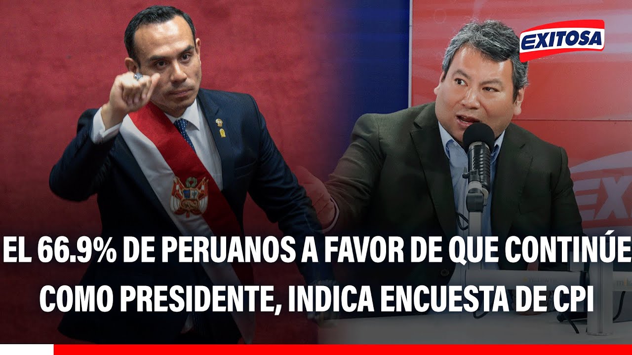 🔴🔵 José Jerí: El 66.9% de peruanos a favor de que continúe como presidente, indica encuesta de CPI