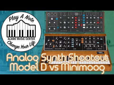Behringer Model D vs Minimoog Analog Synth Shootout - $329 vs $3500! Can You Hear the Difference?