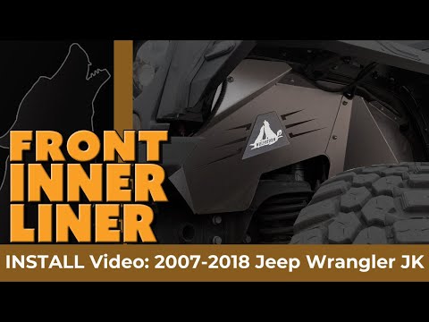 Jeep Wrangler JK new Front Inner Fender Liner install from Wolfstorm Offroad (WASJK01G102-BX-F)