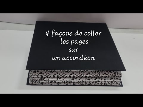 Différentes façons de coller une page sur une reliure accordéon. SCRAPBOOKING.