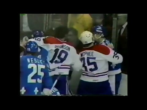 Nordiques - Canadiens hits and roughs 4/16/84