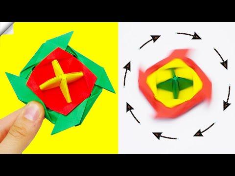 Spinning top from paper Paper toy antistress