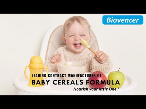 Brown baby cereal with milk (wheat apple)