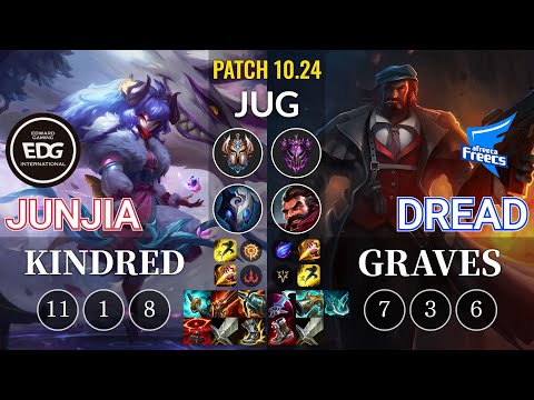 EDG JunJia Kindred vs AF Dread Graves Jungle - KR Patch 10.24