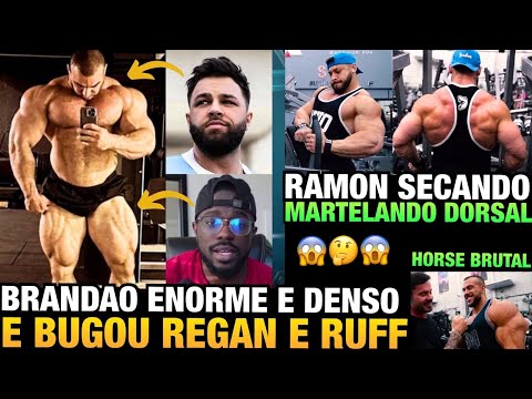 BRANDÃO MOSTRA SHAPE ABSURDO - RAMON COM DORSAL MUITO DENSA + HORSE BUGA CARIANI