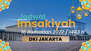 Jadwal Imsakiyah 18 Ramadan atau 20 April 2022 untuk Wilayah Jakarta dan Sekitarnya