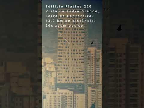 A 13km de distância! Ed. Platina 220 visto do telescópio (com intrusos 🚁🦅) #shorts #cityview #sampa