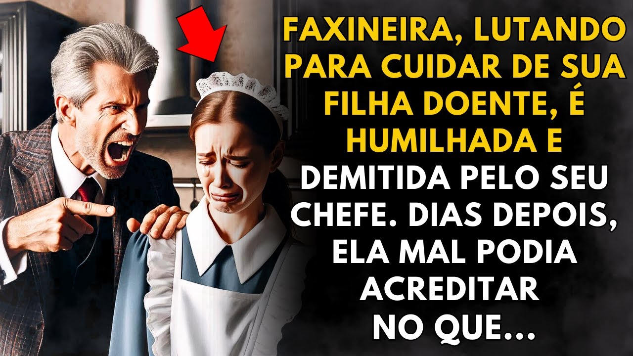Uma faxineira, tentando cuidar de sua filha doente, foi humilhada e demitida pelo seu chefe...