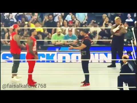 Full segment of Jey Uso attacks Roman Reigns and steals his title | WWE SMACKDOWN 7/7/2023