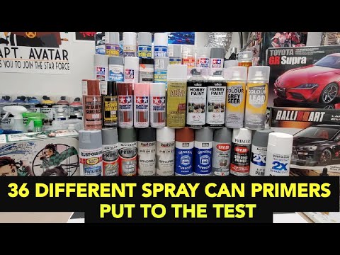 Scale Model Tips - 36 Spray Can Primers Tested - Tamiya - Mr. Surfacer - Citadel - Rust-Oleum & More
