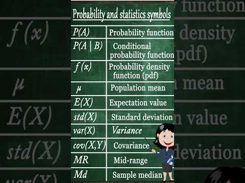 Symbols for Probability and Statistics #population #probability