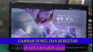 Download lagu Tv led polytron gambar getar/tv led polytron gambar berbayang mp3