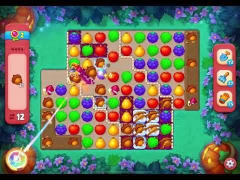 GardenScapes Level 4444 no boosters (22 moves)