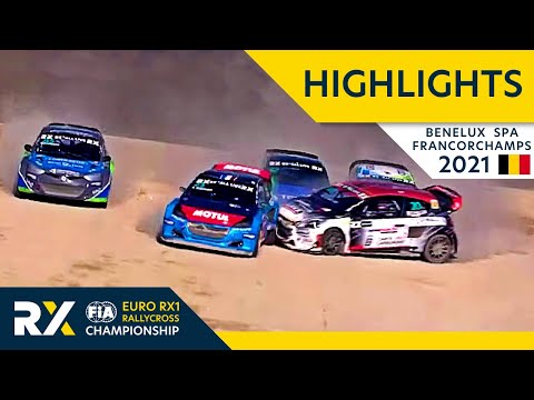 世界ラリークロス 第7戦南ベルギー（スパ・フランコルシャン）2021年 RX1クラスの予選ハイライト動画