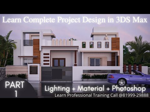 3ds Max Tutorial in 11 Hours Complete Exterior Elevation Facade Design
