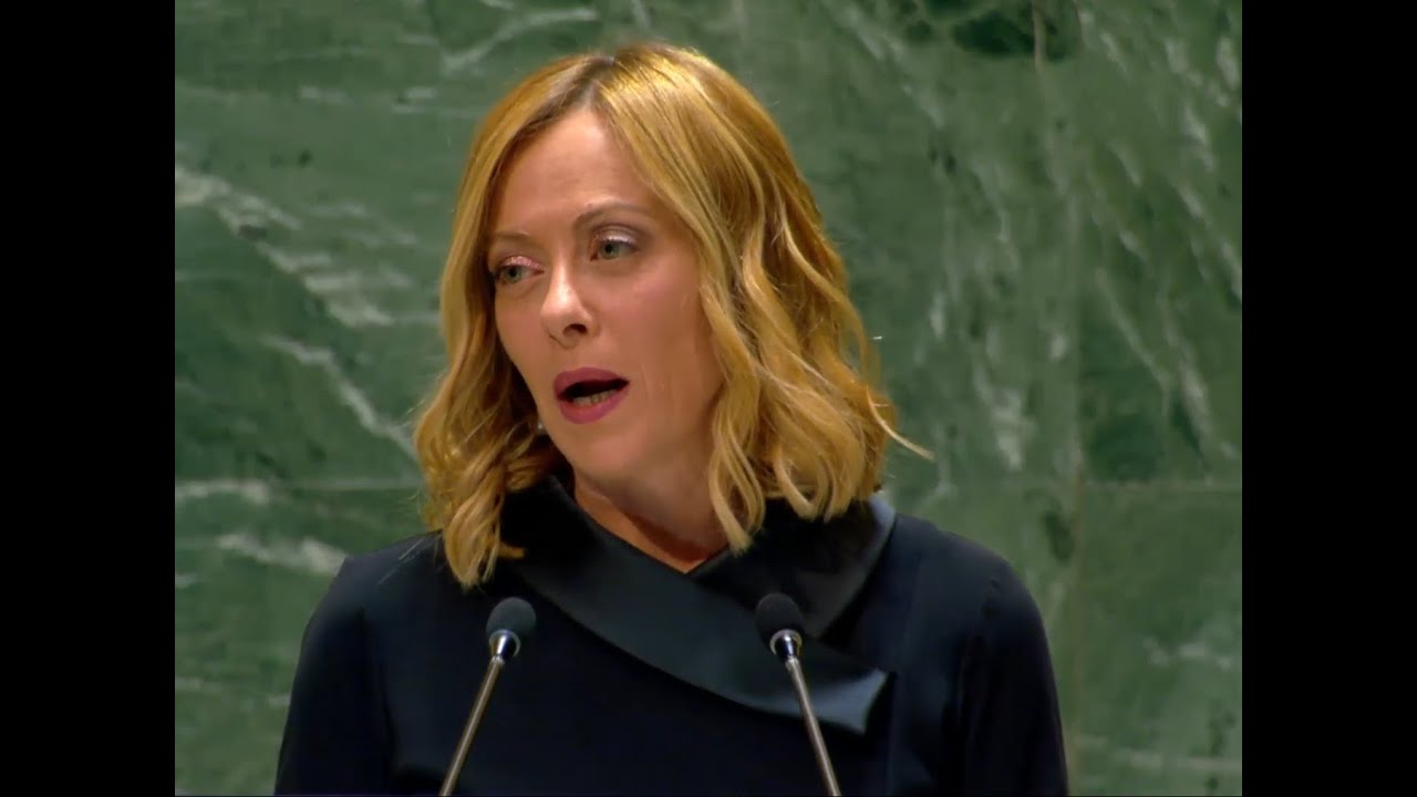 ITALY'S PRIME MINISTER GIORGIA MELONI ADDRESSES THE UNGA 79TH GENERAL DEBATE