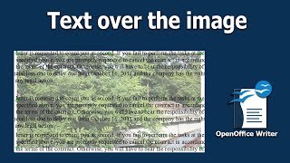How to text over the image in OpenOffice Writer Document