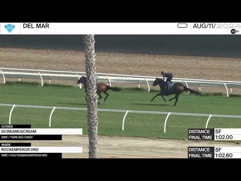 Work of the Day at Del Mar: Iscreamuscream (Outside) & Rockemperor worked 5 Furlongs on August 11th