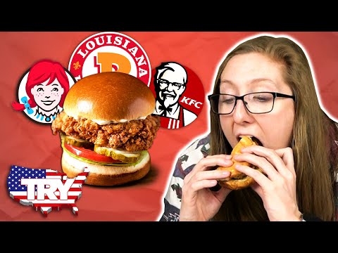 Irish People Try American Chicken Sandwiches For The First Time... in AMERICA!