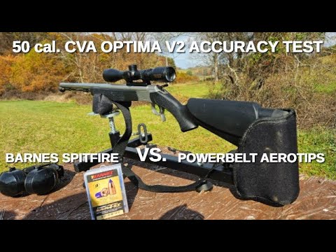 CVA Optima  Muzzleloader Accuracy Test - Powerbelt Vs. Barnes