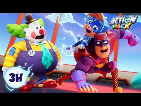 The Crimson Cape Returns |  3H Compilation | Action Pack | Adventure Cartoon for Kids