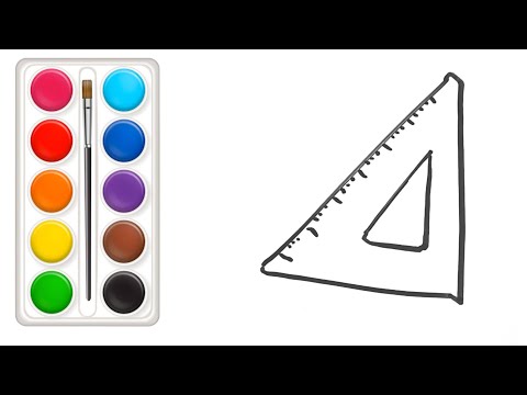 Draw Triangle, Colour Book , Painting and Coloring for Kids, Toddlers | Drawing video for Kids