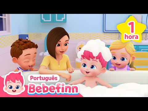 Bebefinn, Vamos Tomar Banho🛁 | Bons Hábitos | +Compilação | Bebefinn em Português - Canções Infantis