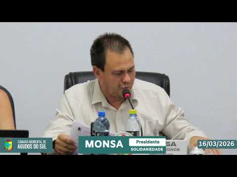 Boa noite, Acompanhe a 04ª Sessão Ordinária do 1º período de 2026 - 16/03/2026