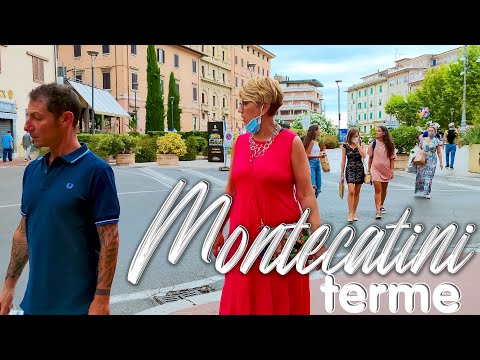 THE CITY OF LUXURY OF MONTECATINI TERME. Italy - 4k Walking Tour around the City - Travel Guide.