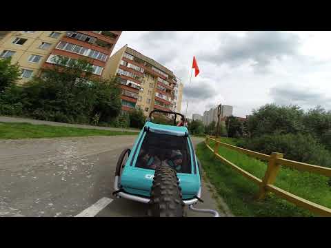 Croozer Kid for 2 / twins riding / summer 2017