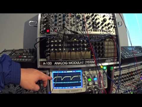 Make Noise Maths simple side chain compression of a Moog mother 32 bassline