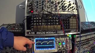 Make Noise Maths simple side chain compression of a Moog mother 32 bassline