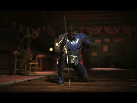 Injustice 2 Robin "Nightwing" Epic Gear Set Full Loadout & Staff of Grayson Gameplay