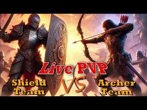 Shield Team Vs Archer Team: Sword of Convallaria PVP