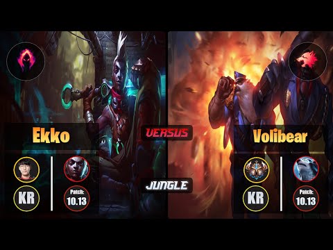 Tarzan EKKO (Jungle) [Dark Harvest] VS VOLIBEAR - Challenger KR Patch 10.13