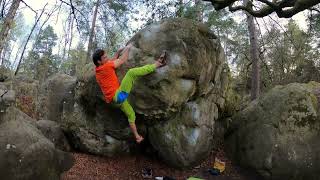 Video thumbnail de Jour de Pluie (raccourci), 7a. Fontainebleau