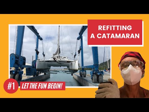 Refitting a performance catamaran. BOATYARD BLUES Nr 1: Haul out of Umadum. What work do we expect?