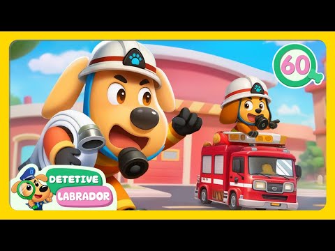 As Profissões para Crianças 🧑‍🚒 Profissões do Detetive Labrador 🔍 Desenhos Animados