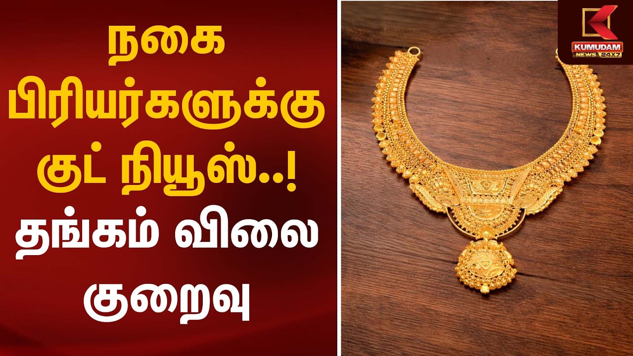 நகை பிரியர்களுக்கு குட் நியூஸ்..! தங்கம் விலை குறைவு | Gold Price | Kumudam News நகை பிரியர்களுக்கு குட் நியூஸ்..! தங்கம் விலை குறைவு | Gold Price | Kumudam News